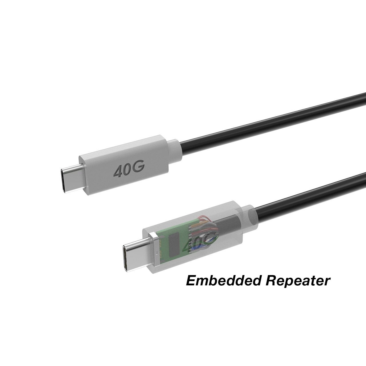 USB4 40Gbps Active Cable Internal Repeater
